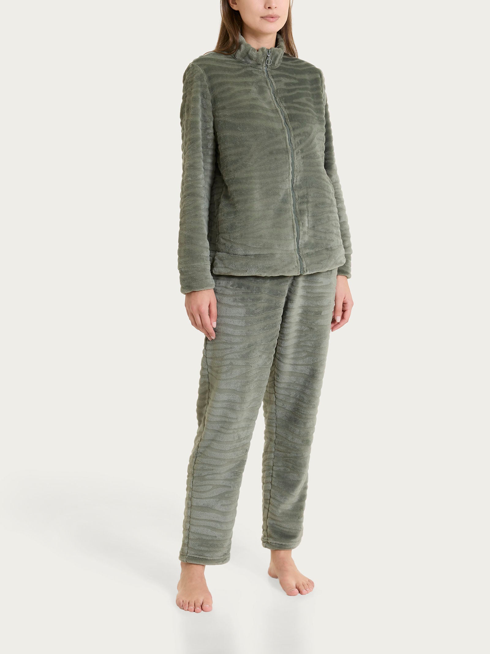 Ragno Coral Fleece tuta zip donna Shadow pile caldo