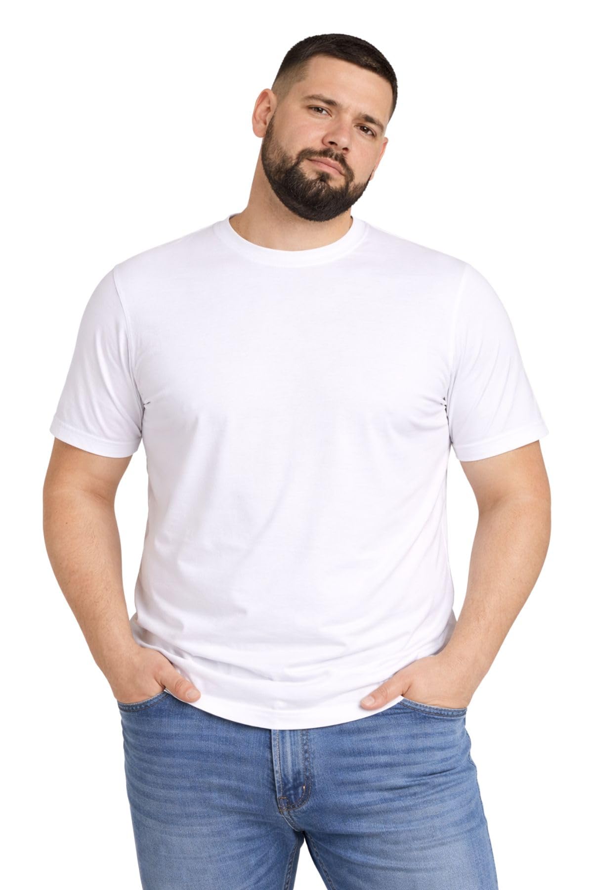 Lady C Modal Filo di Scozia t-shirt uomo girocollo 4XL