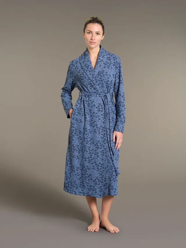 Ragno Super Denim Vestaglia Denim Mel floreale manica lunga