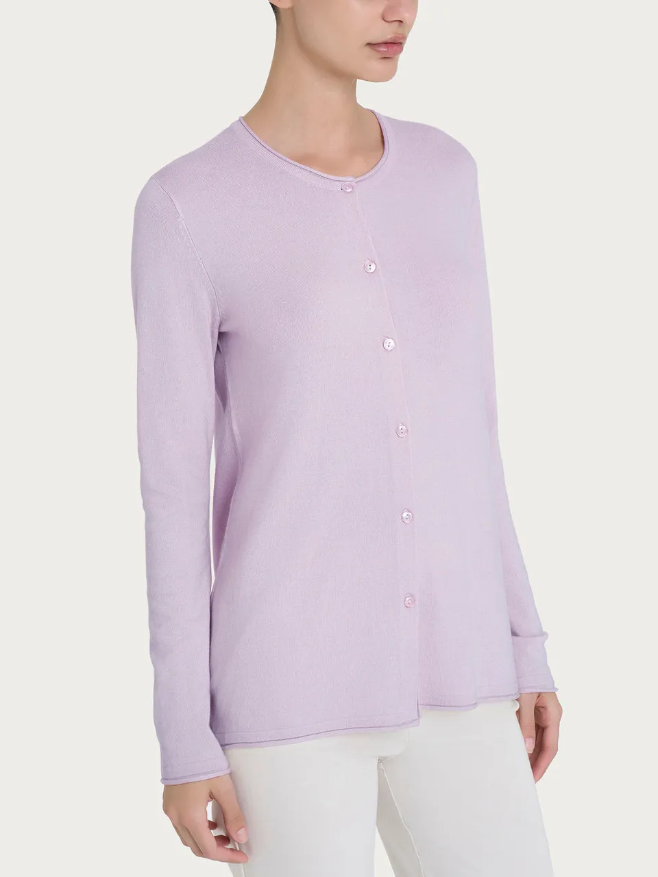 Ragno Summertime cardigan bottoni manica lunga Thistle