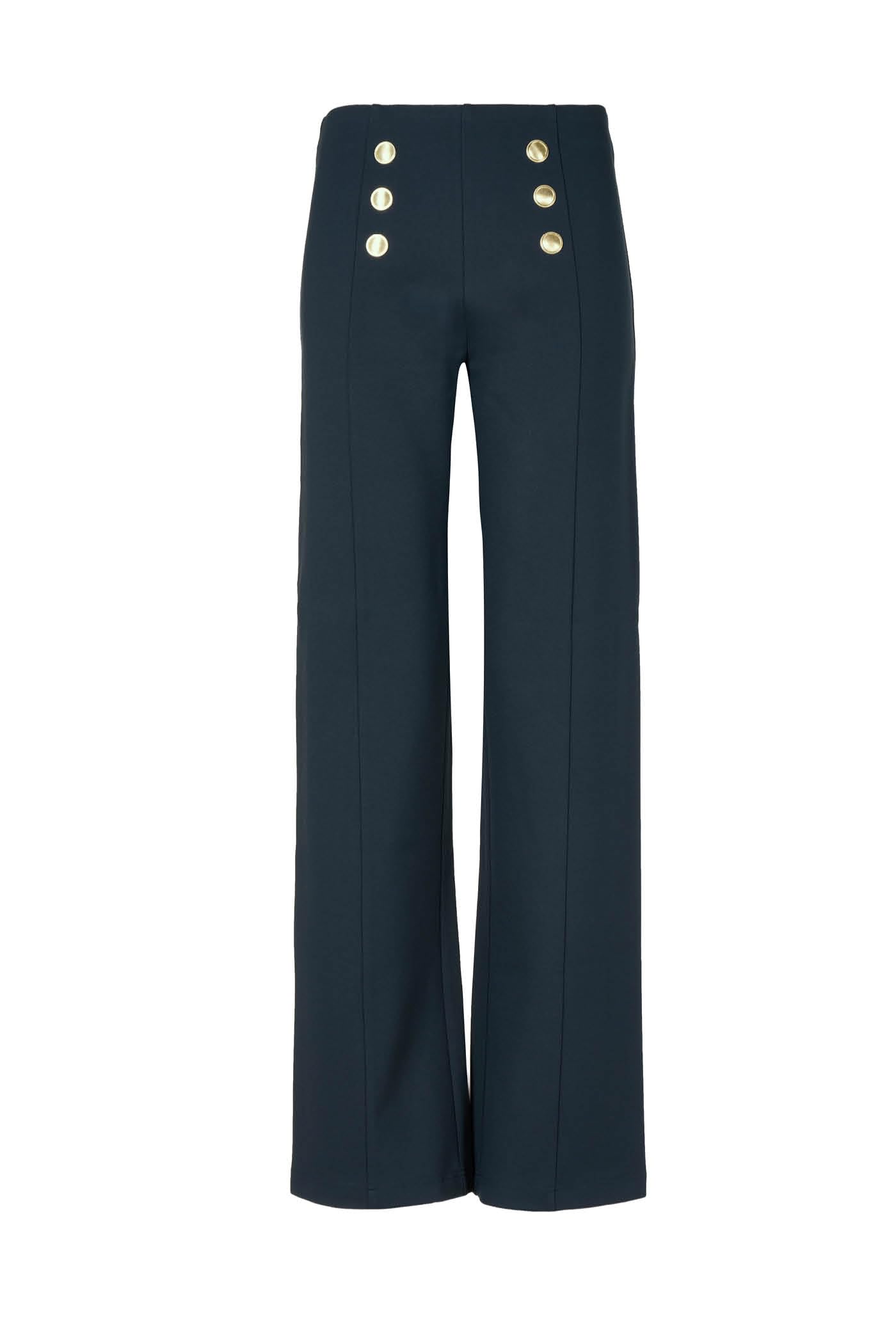 Goldenpoint Wide Leg Pantaloni Viscosa Bottoni Svasati