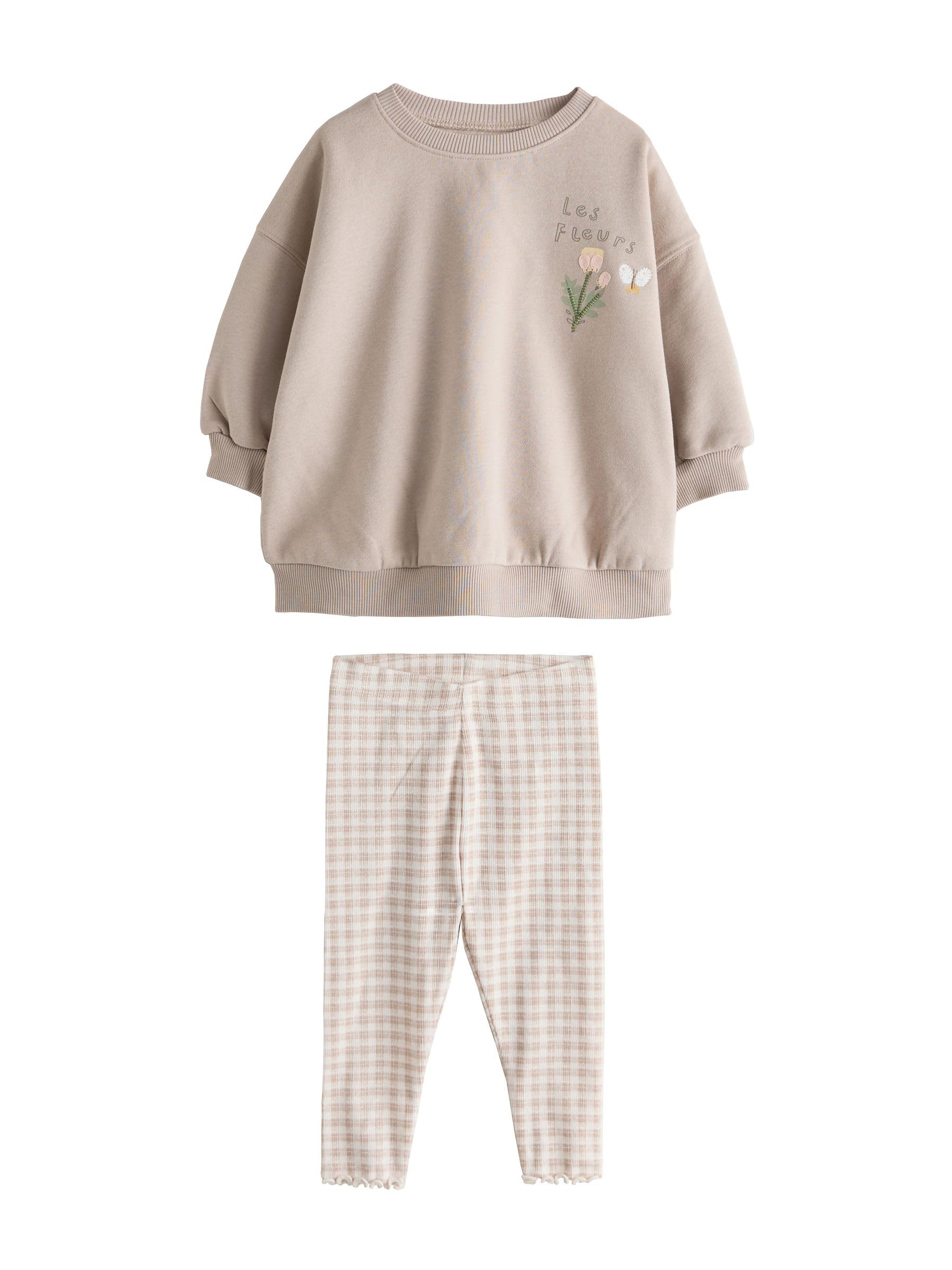 Next completo bambina felpa e leggings 2 pezzi 92-98 comodo