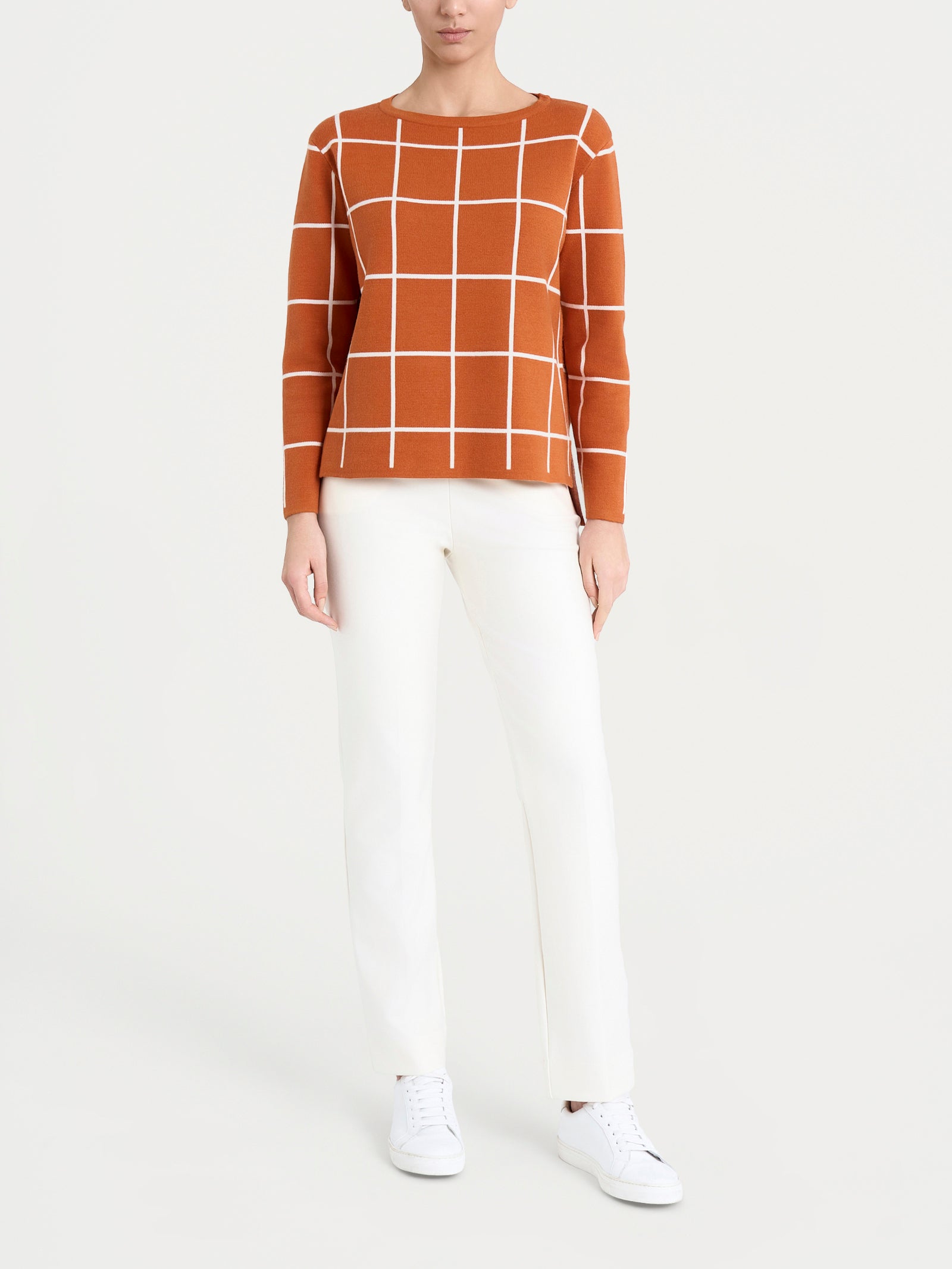 Ragno Super Soft Maglia Barchetta Fantasia Check Rust boxy calda