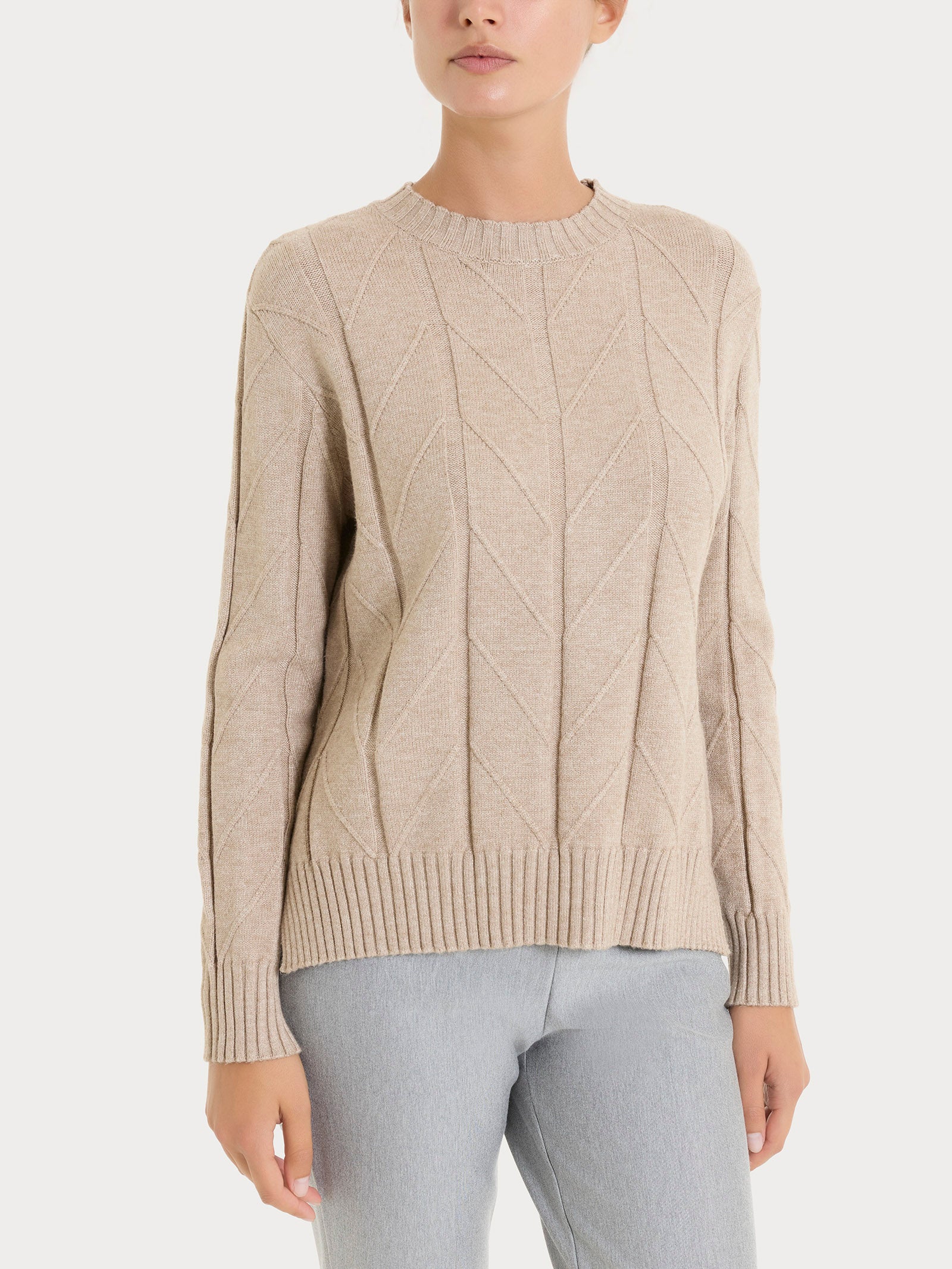 Ragno Super Soft Maglia Girocollo Punto Spiga Cammello