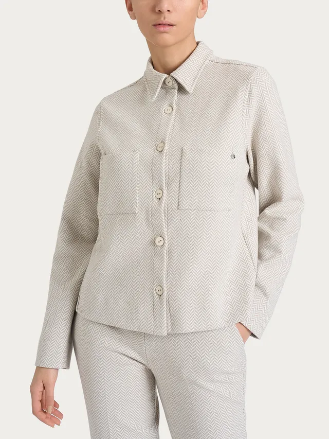 Ragno Compact Shacket giacca donna Fant.Avorio spigato