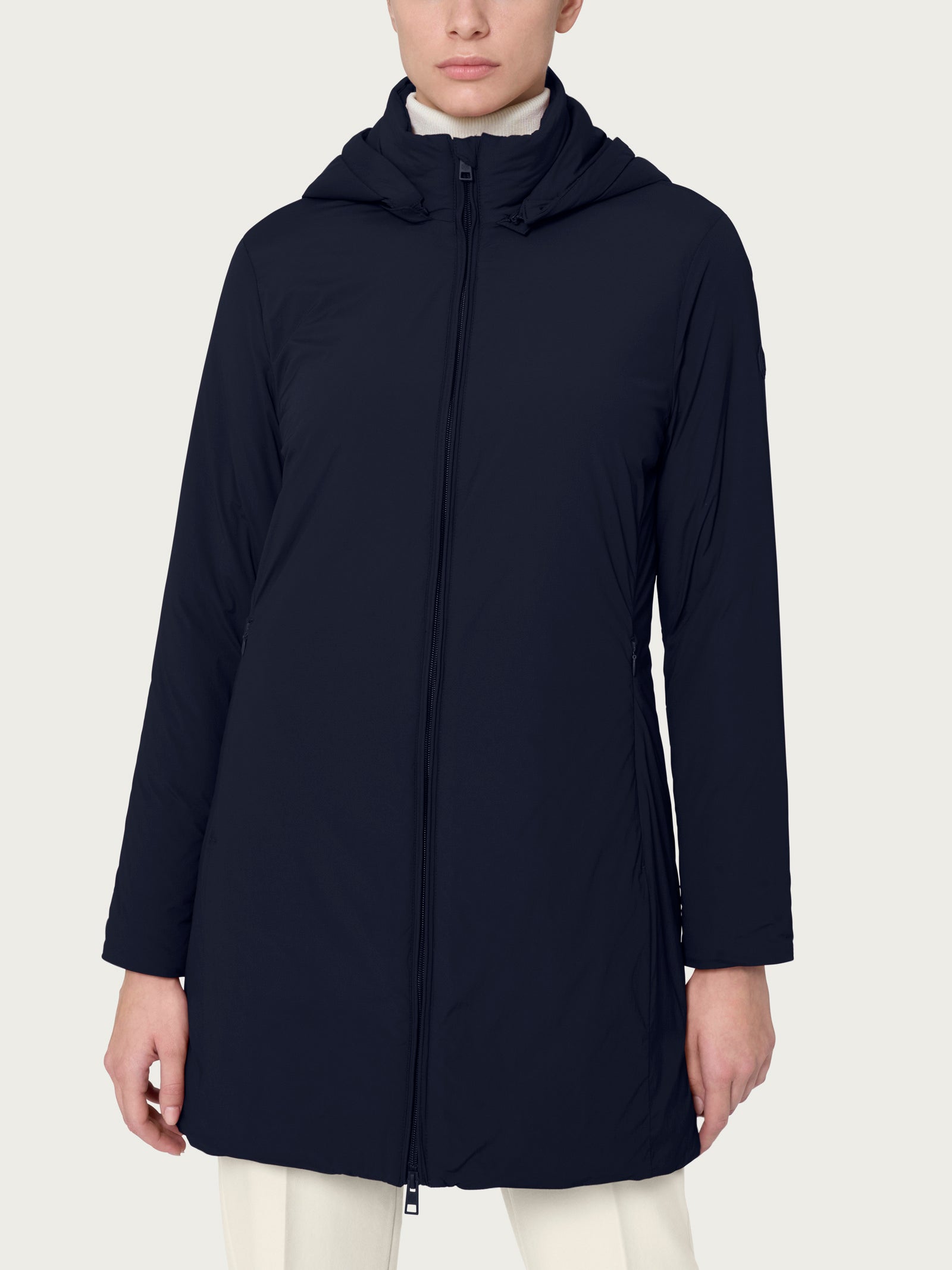 Ragno Comfort Piumerino Lungo 150 Grammi Navy cappuccio