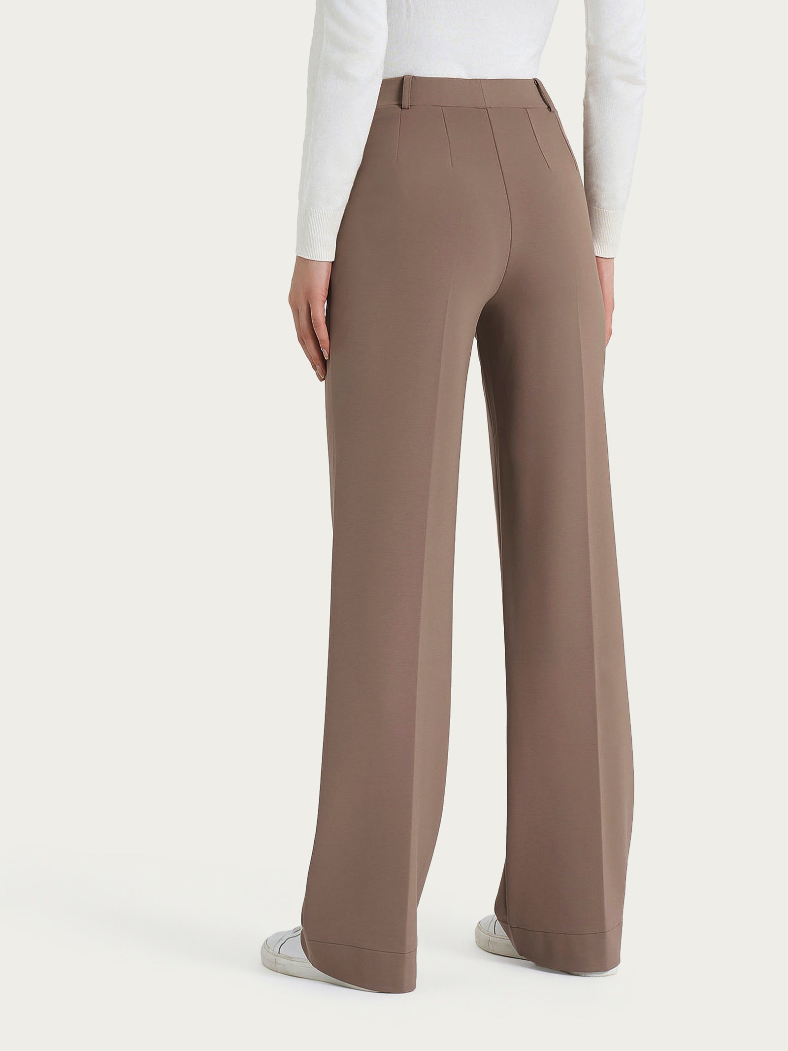 Ragno Cashmere Compact pantalone ampio Pine Bark viscosa