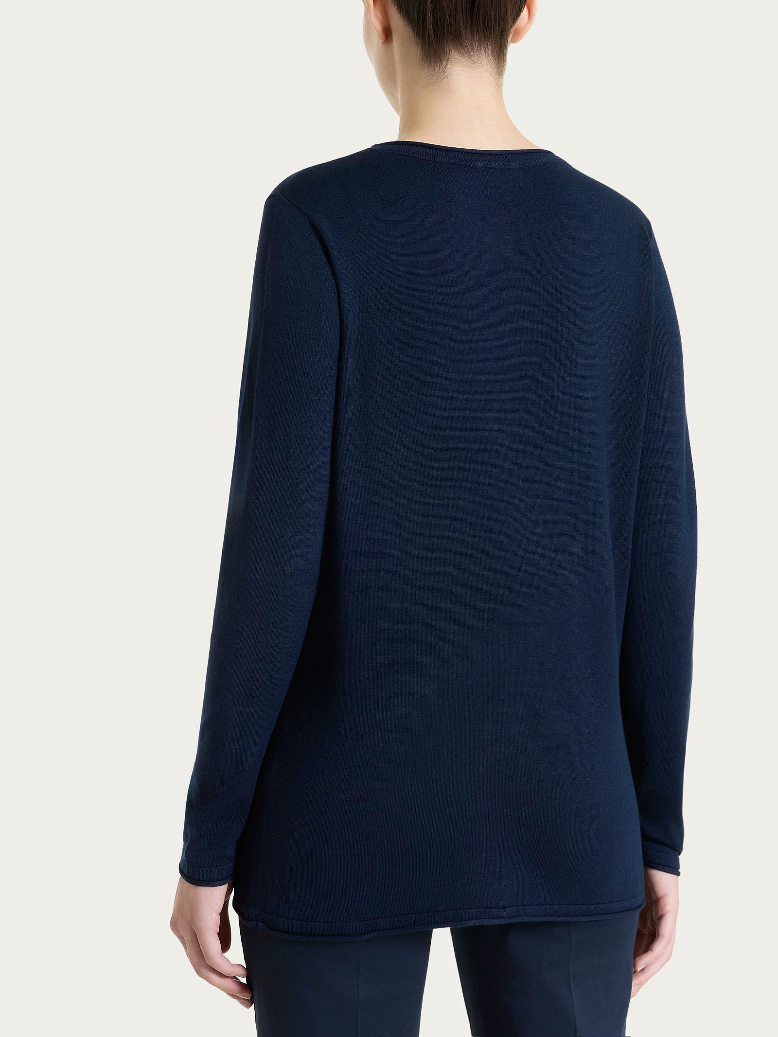 Ragno Summertime maglia girocollo bleu manica lunga