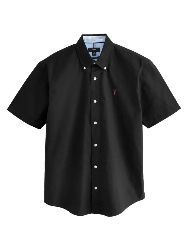 Next Camicia Oxford Maniche Corte Uomo M Nera regular