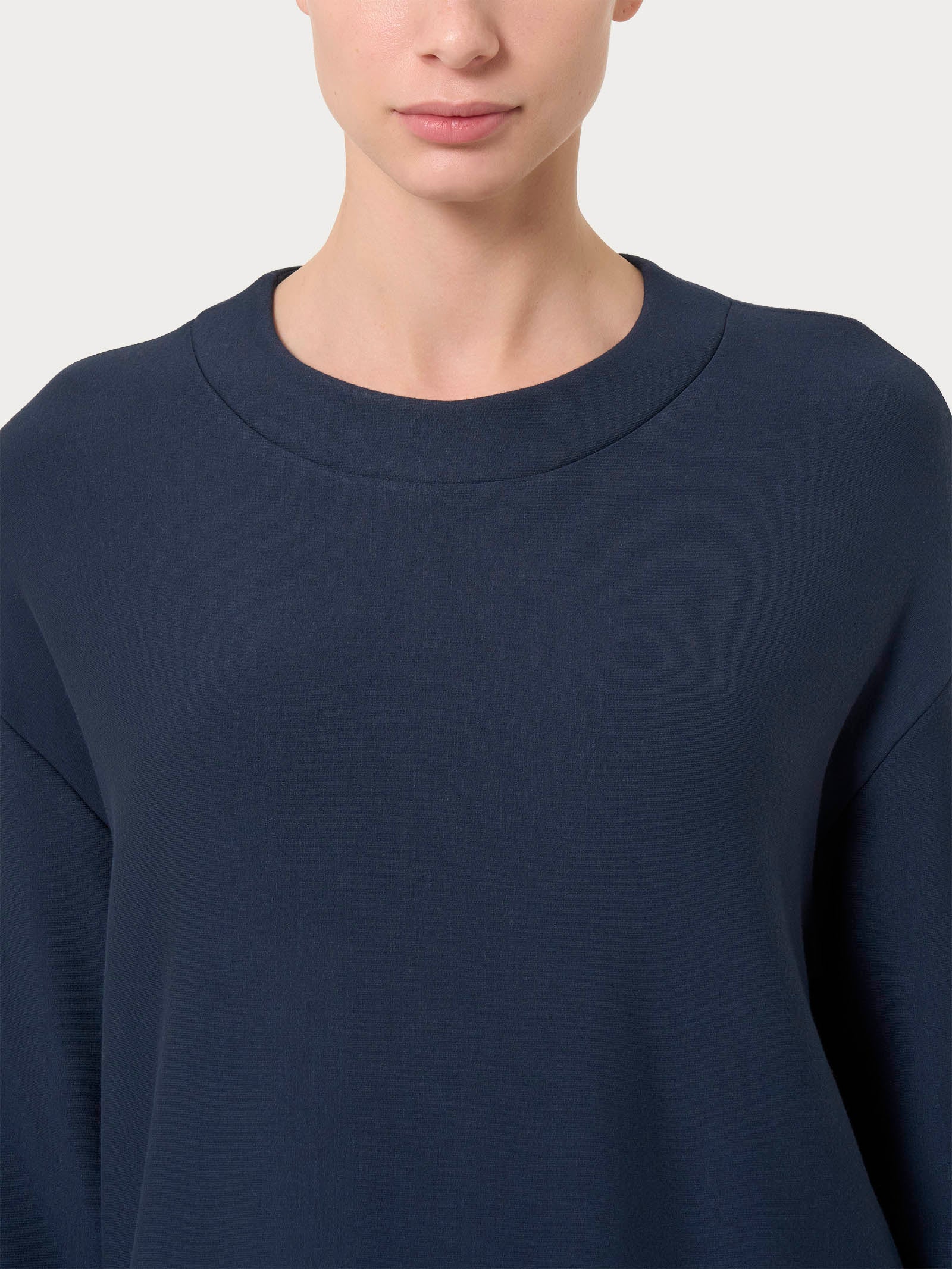 Ragno Relaxed Wardrobe felpa corta girocollo bleu