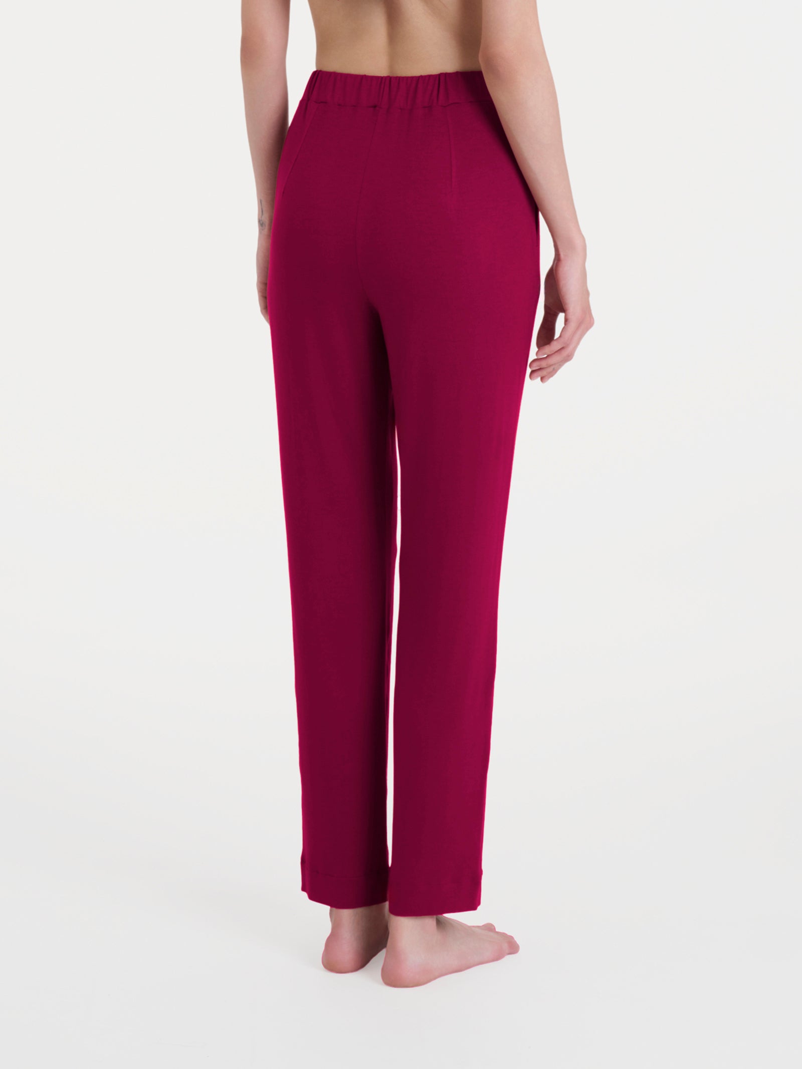 Ragno Viscosa Summer Pantalone Capri Tasche Rhododendron