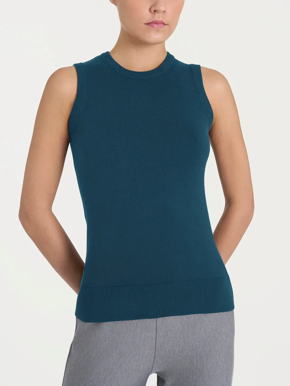 Ragno Four Seasons smanicato donna blu reflecting pond attillato