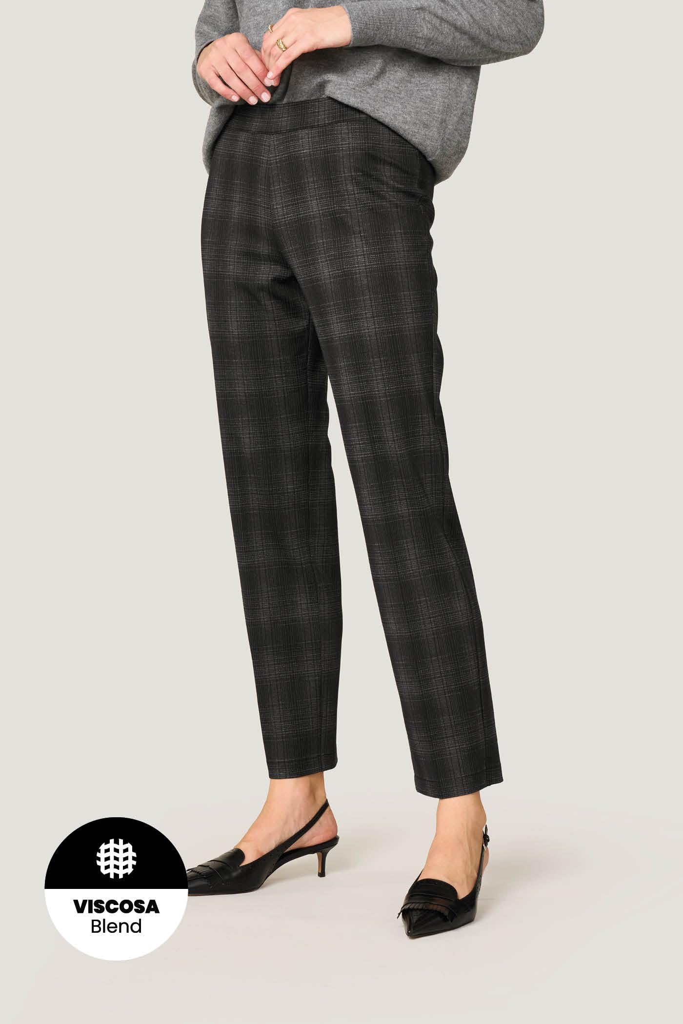 Goldenpoint Straight Pantaloni Donna Fantasia Check
