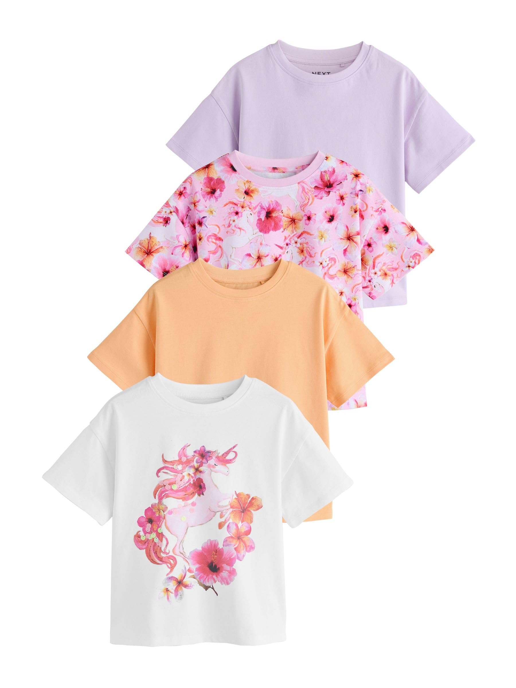 Geo Next Ragazza 4 T-Shirt Unicorni Taglia 110