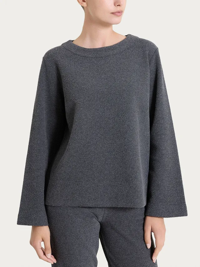 Ragno Comfort Felpa Girocollo Japanese Fleece Ardesia Mel.