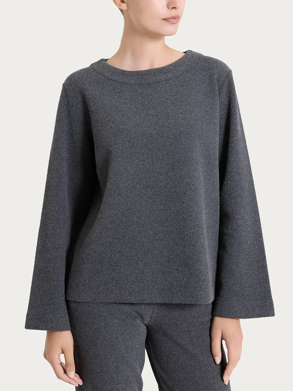 Ragno Comfort Felpa Girocollo Japanese Fleece Ardesia Mel.