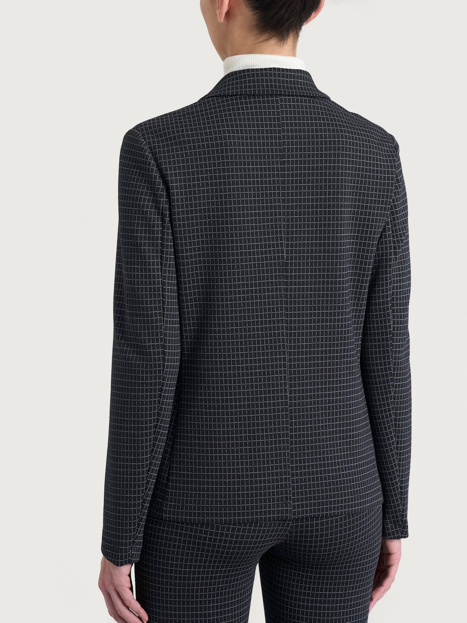 Ragno Eco Jacquard Blazer Doppio Petto giacca Nero check regular