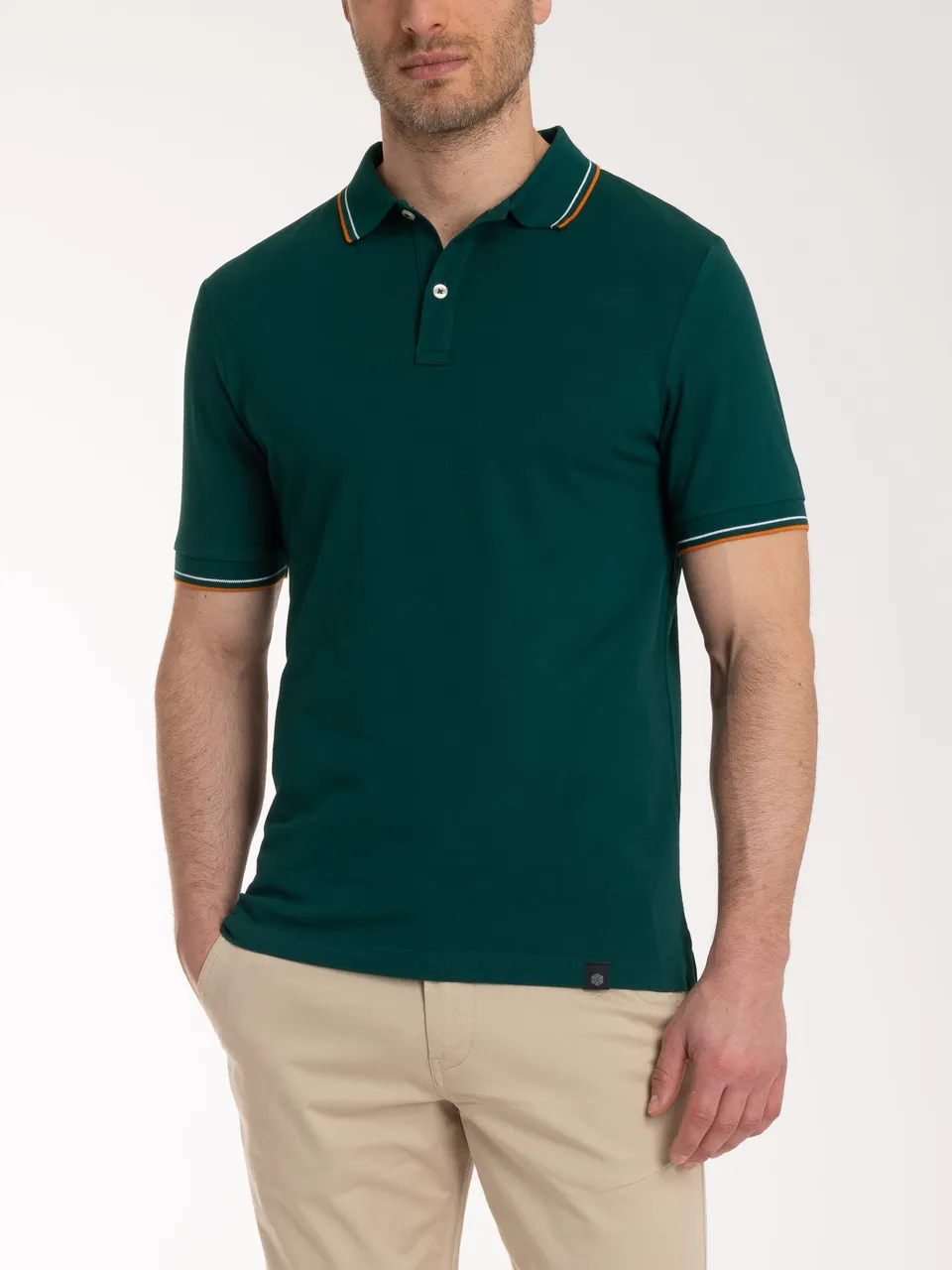 Ragno Eco Cotton polo piquet uomo Fant. Rain Forest regular