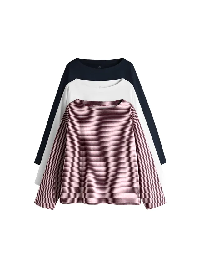Geo Next The Set maglie scollo barca donna 3 pezzi manica lunga