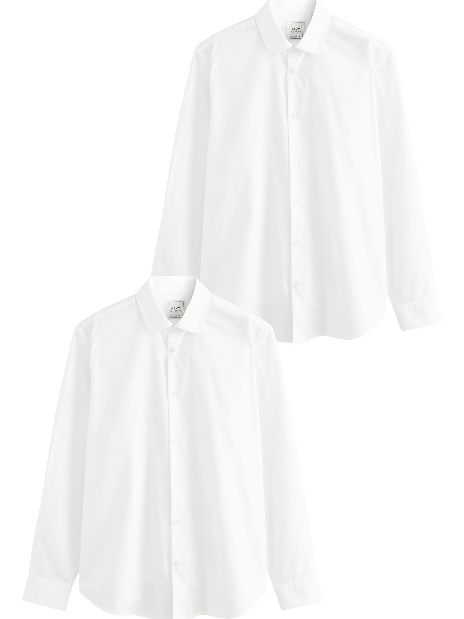 Next Easy-Care camicia uomo manica lunga bianca 2 pezzi 38