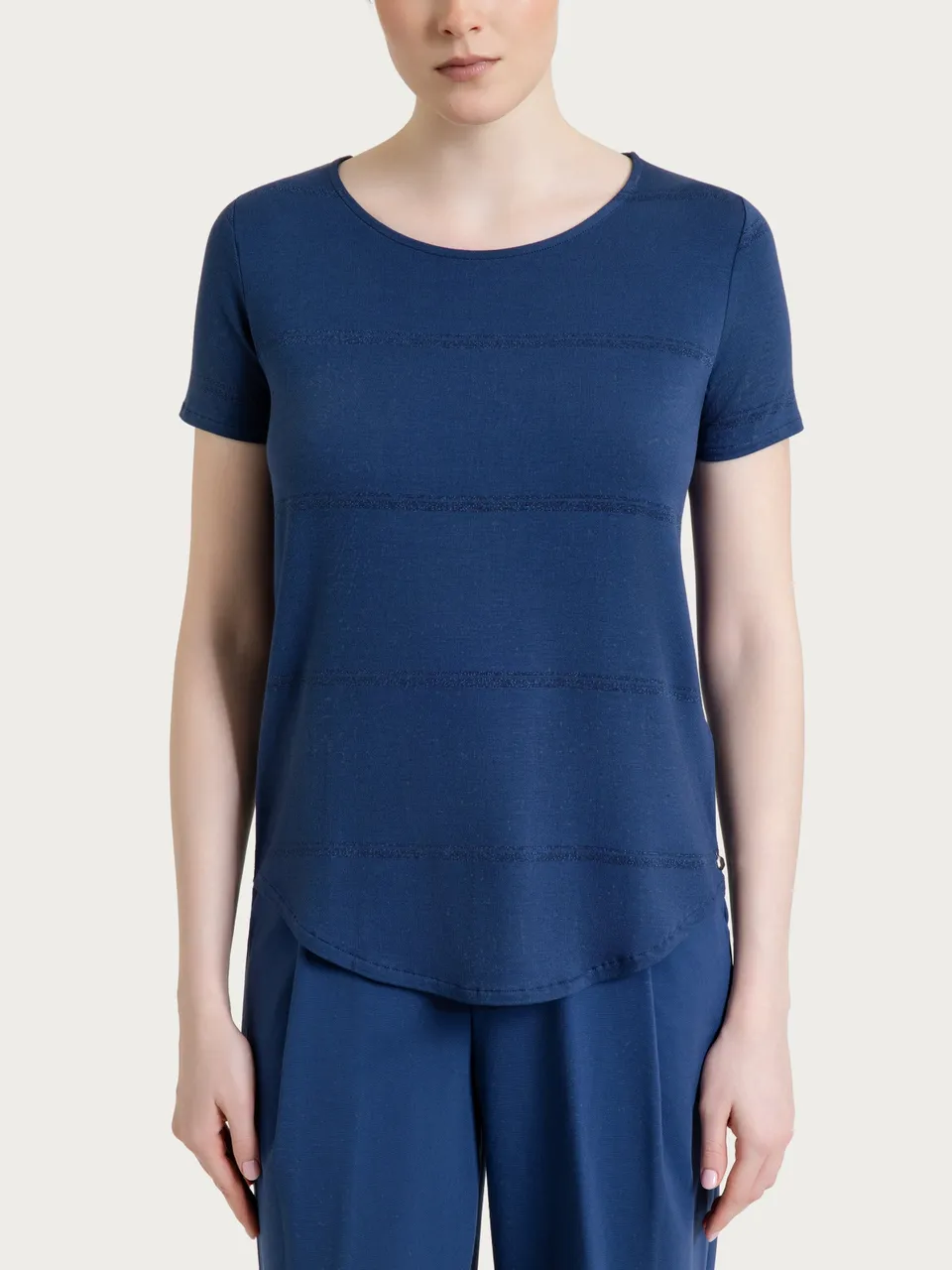 Ragno Viscosa Summer Maglietta a righe Fant. Oceana lurex