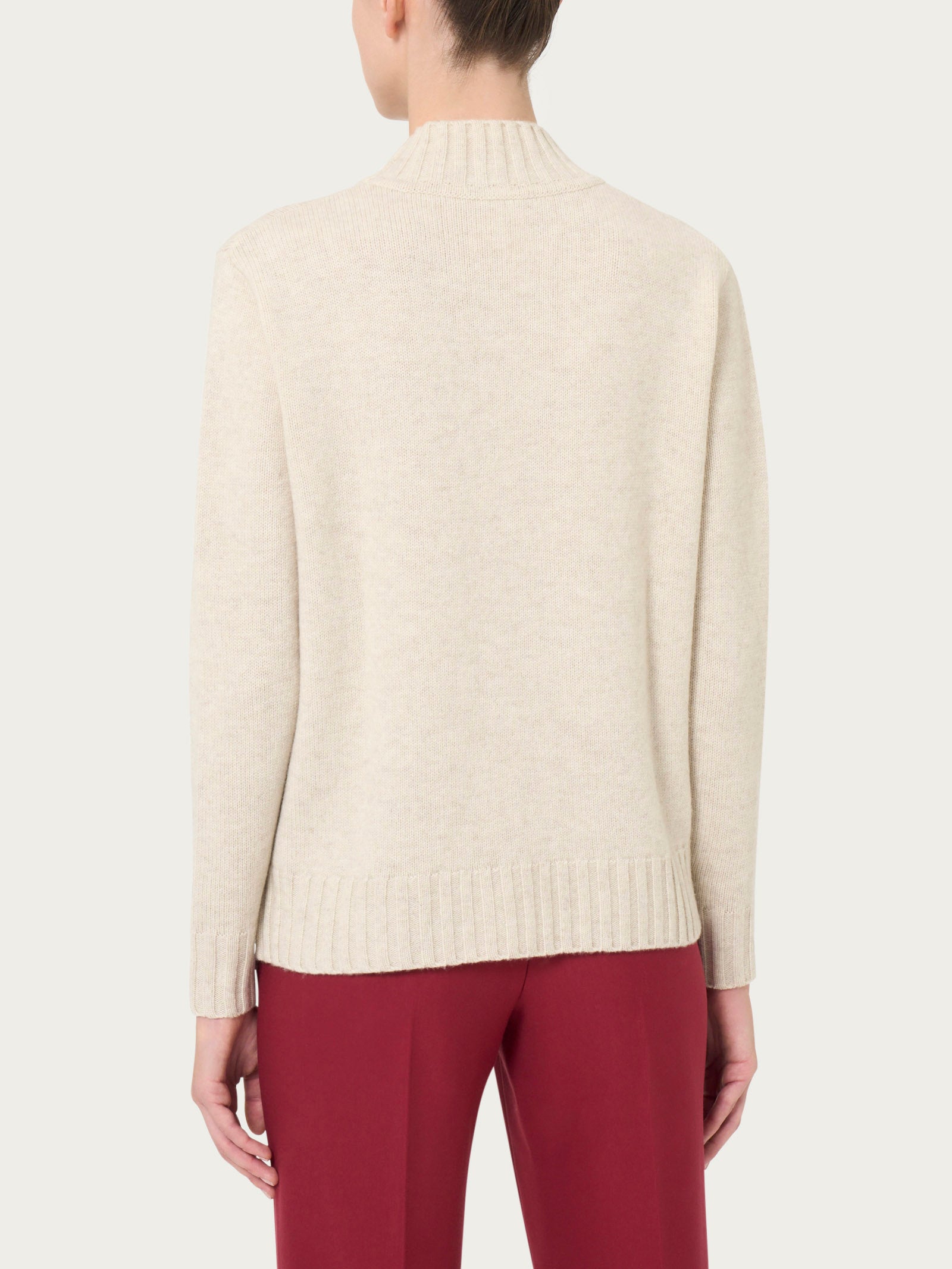 Ragno Merino Soft lupetto donna lana champignon mel
