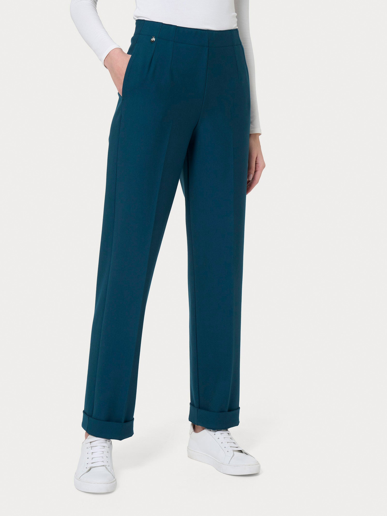 Ragno Compact The Straight Leg pantalone blu Reflecting Pond