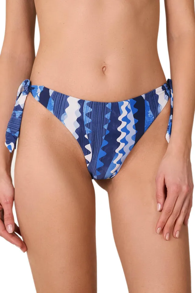 Goldenpoint Sea Symphony slip bikini brasiliana fantasia geometrica