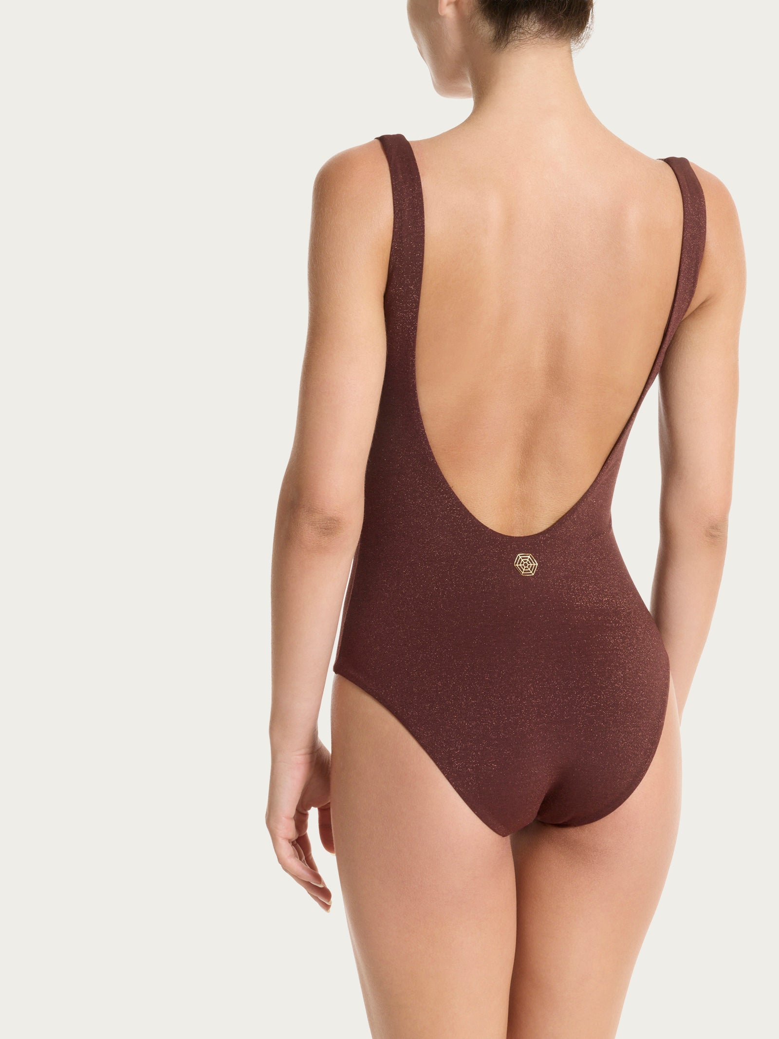 Ragno Costume Intero Nodo Microfibra Lurex Chocolate Fondant