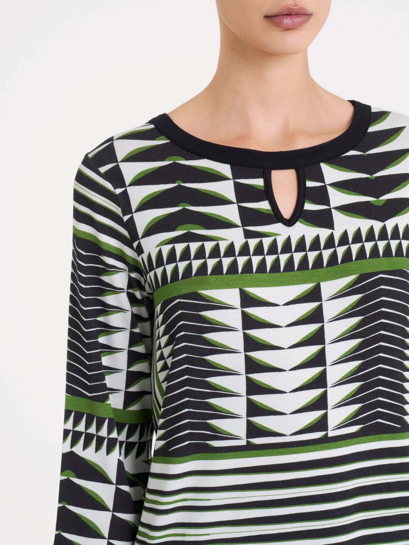 Ragno Viscosa Summer Maxi T-shirt maglietta Fant. Artichoke Green viscosa