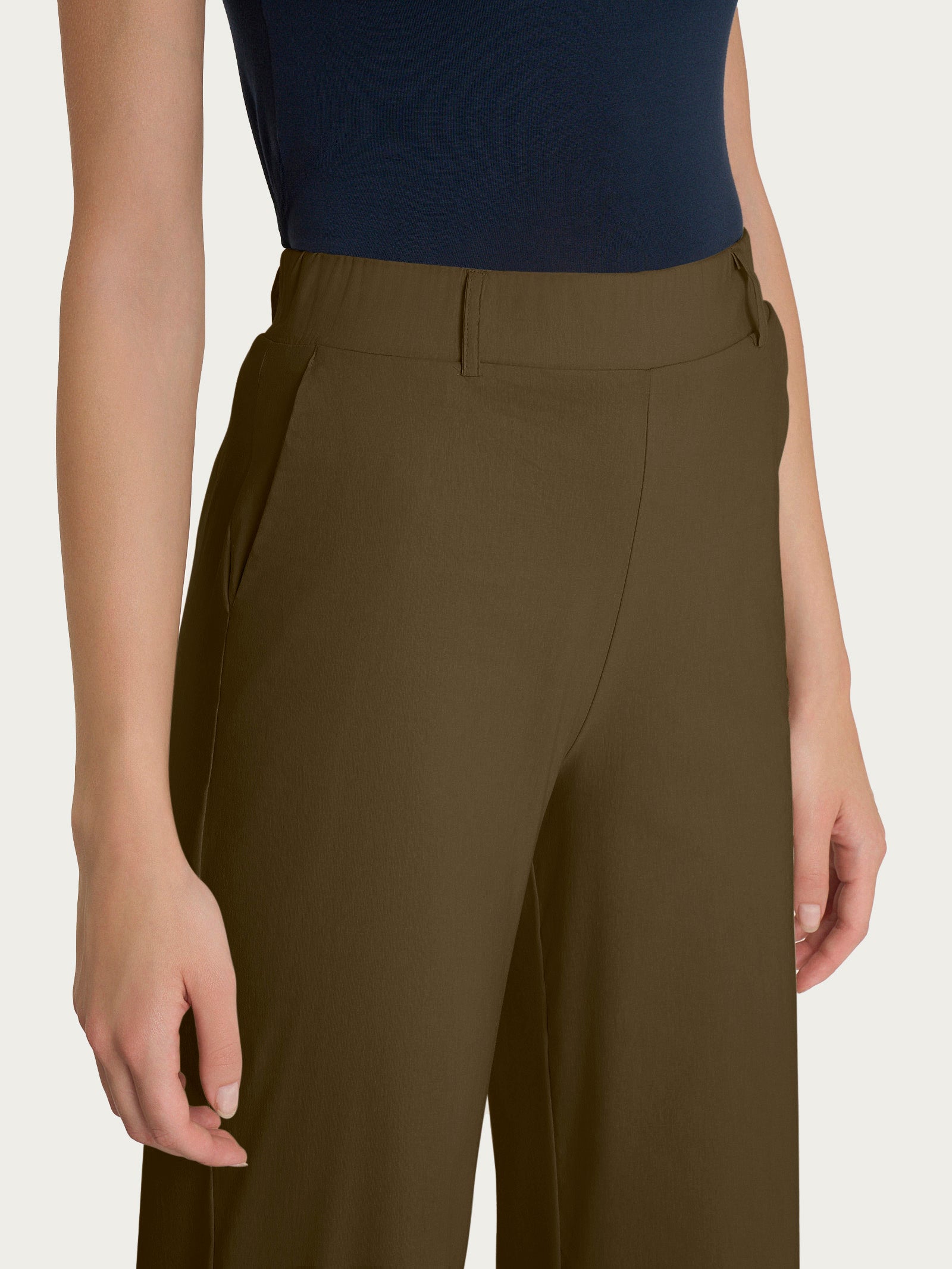 Ragno Super Fresh pantalone ampio Dark Olive cotone