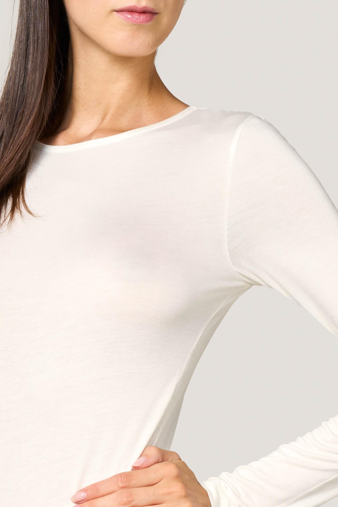 Goldenpoint body scollo a barchetta manica lunga viscosa