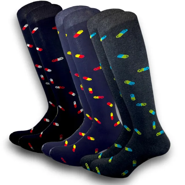 Lady C 860 calze uomo lunghe cotone 3 paia 39/46