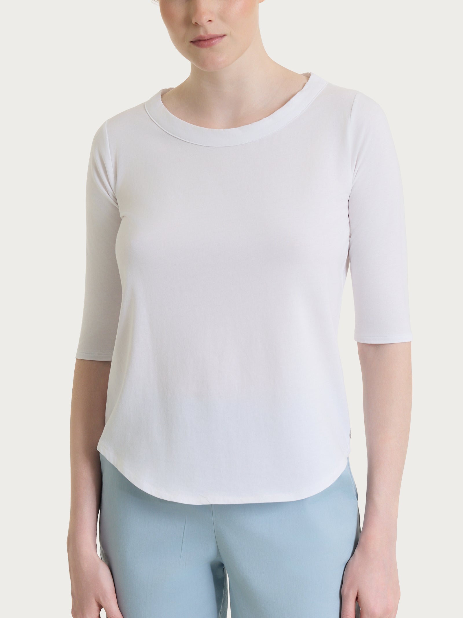 Ragno Ultralight maglietta manica 3/4 Bianco cotone elasticizzato