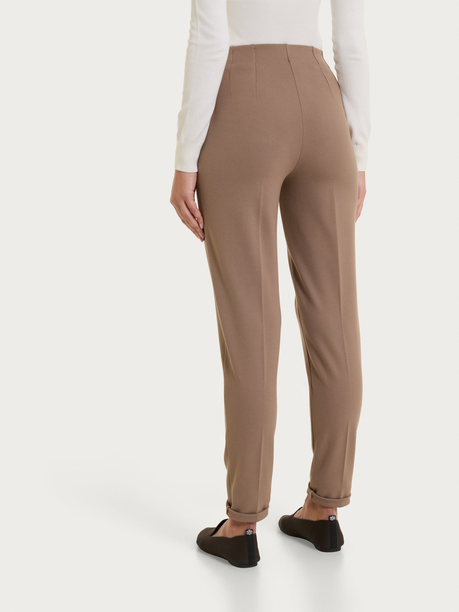 Ragno Cashmere Compact Pantalone Sigaretta Pine Bark skinny