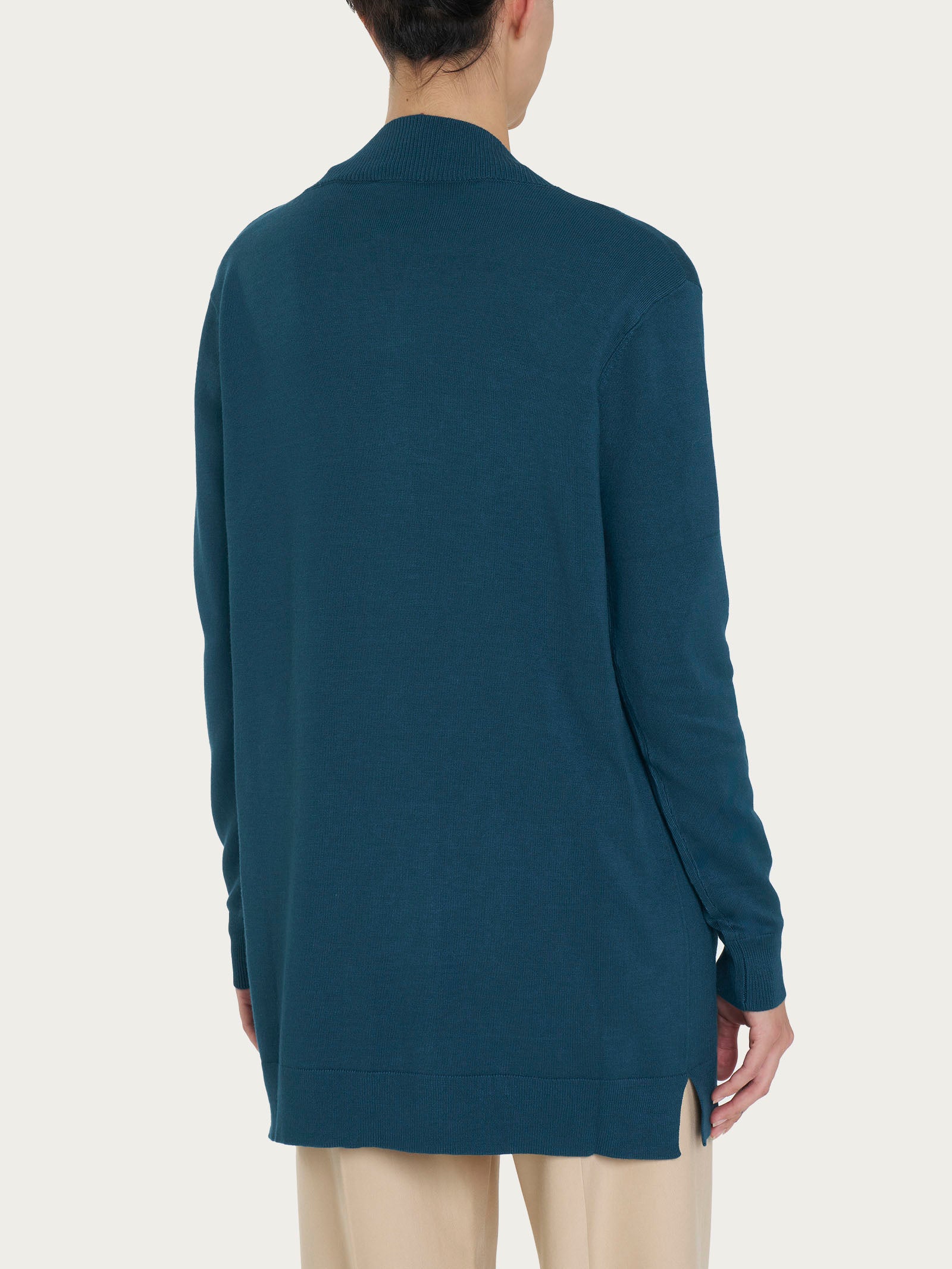 Ragno Four Seasons Cardigan con Bottoni Blu Misto Viscosa