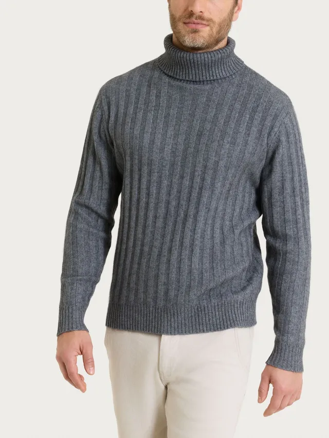 Ragno Natural Soft dolcevita uomo Ferro Mel costa piatta