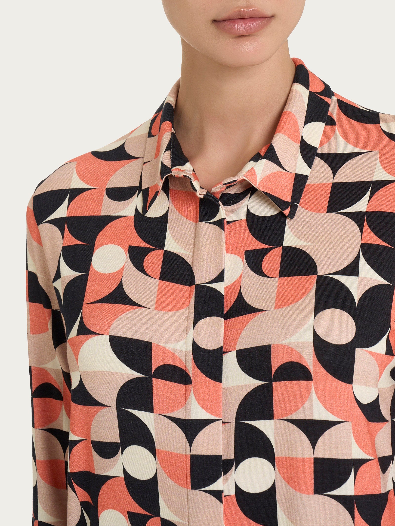 Ragno Viscosa Summer Camicia Taupe Manica 3/4 Jersey