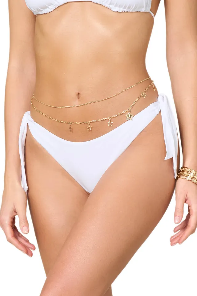 Goldenpoint Chiselled slip bikini laccetti microfibra fianco basso