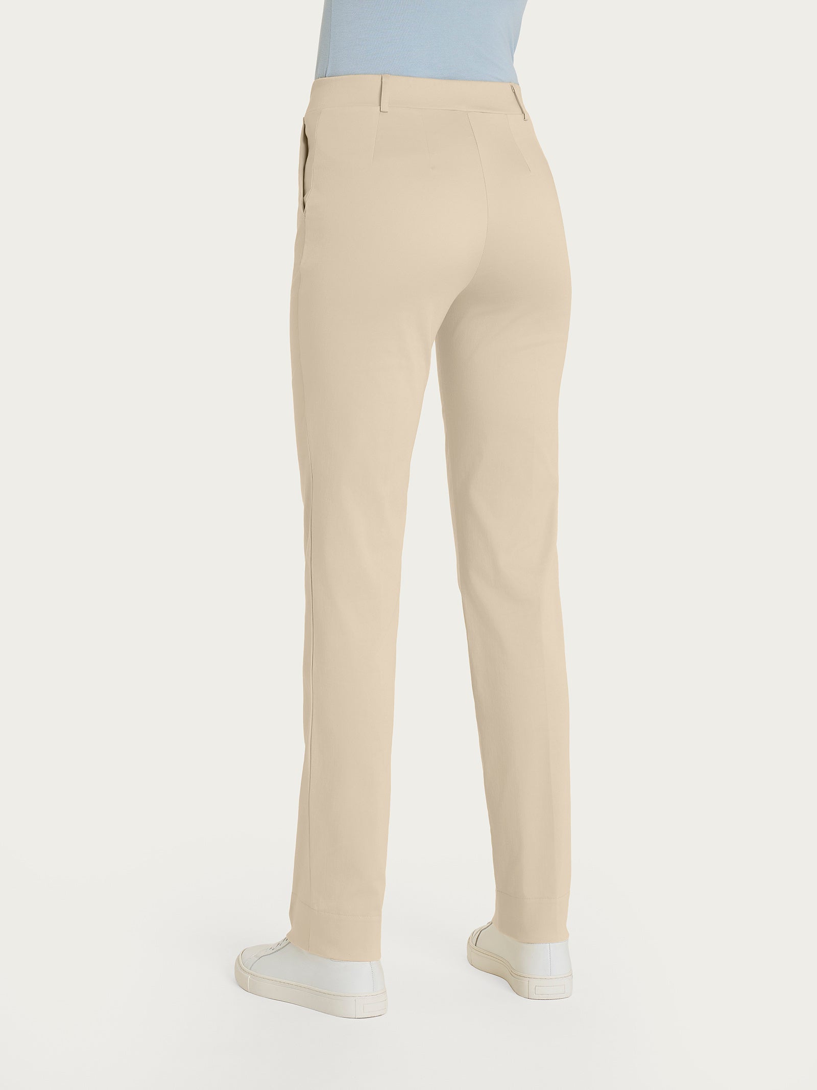 Ragno Satin Power Pantalone Straight Leg Wood Ash