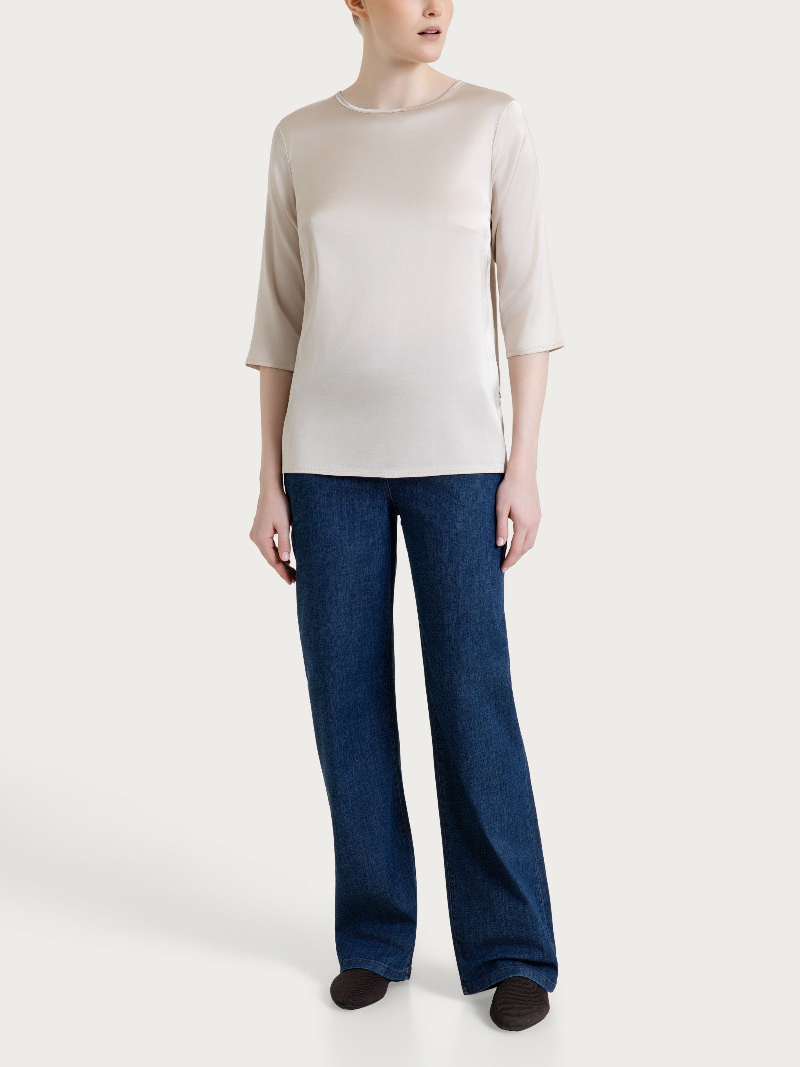 Ragno Viscosa Summer Blusa manica 3/4 Champignon