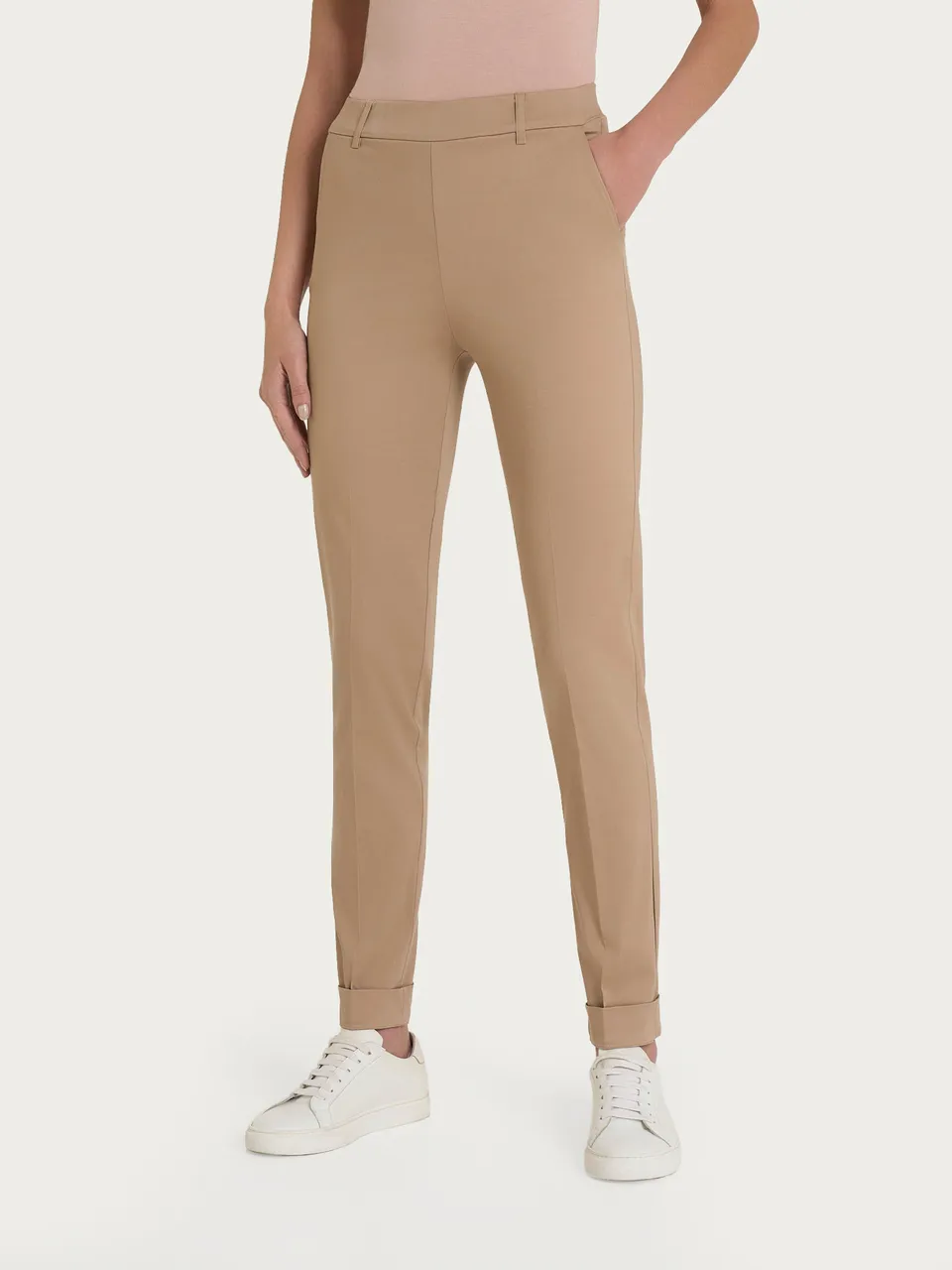 Ragno Satin Power pantalone chino slim warm taupe