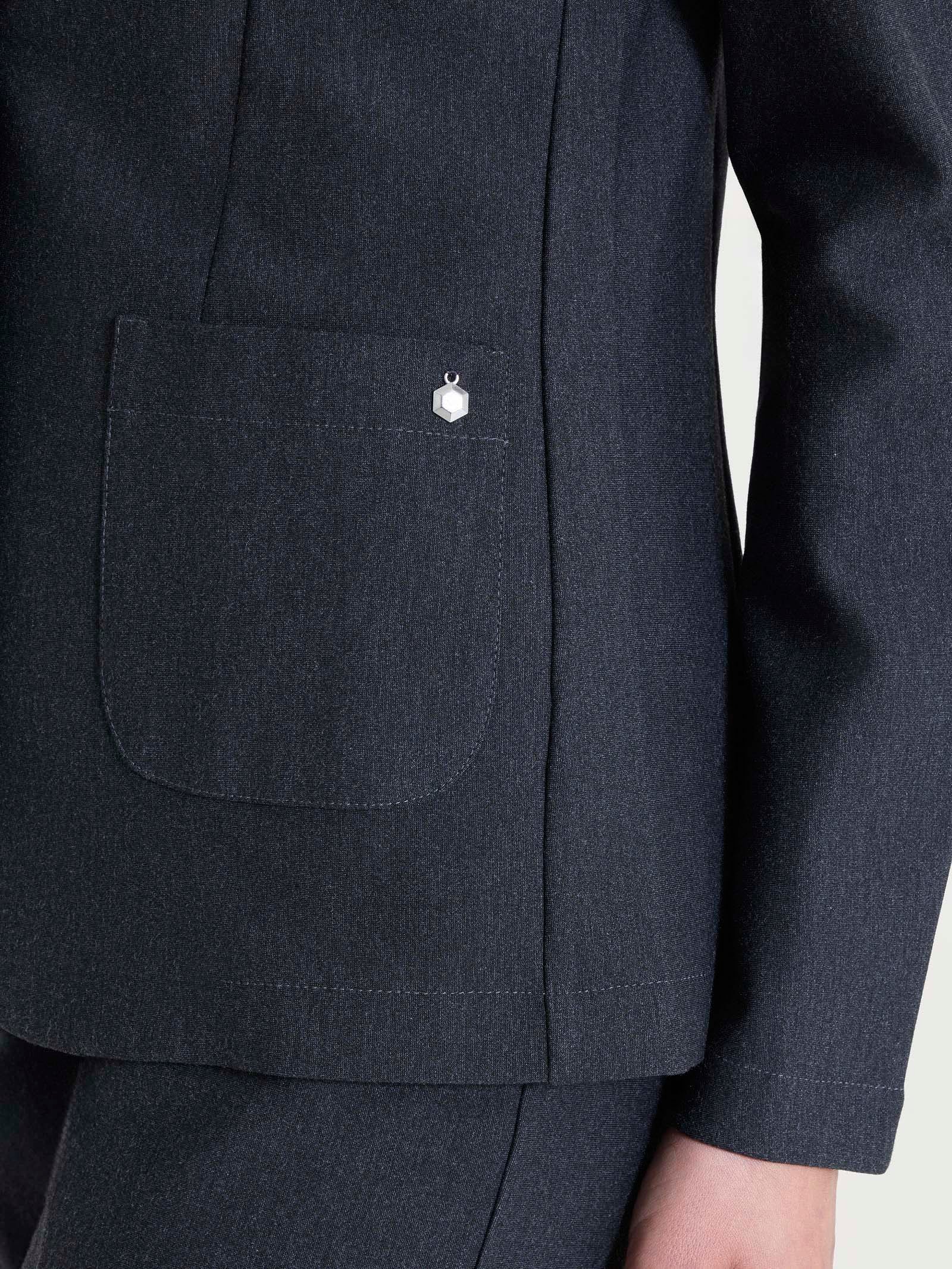 Ragno Compact Blazer Due Bottoni Nero Oscuro Regular