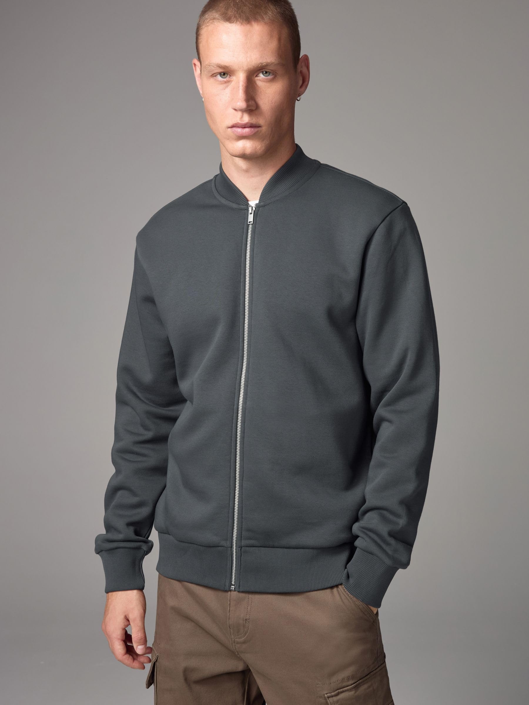Next Bomber bomber uomo jersey slate grey L