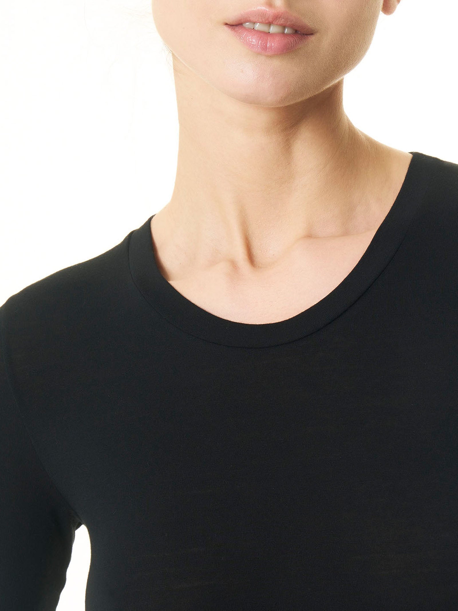Ragno Tenderwool maglietta girocollo donna lana nero