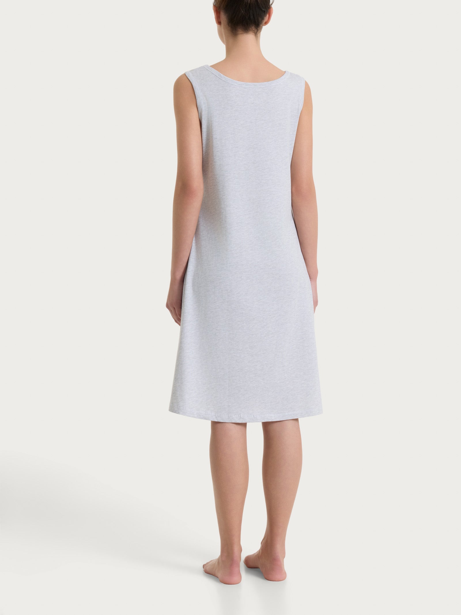 Ragno Jersey Cotone camicia notte smanicata ghiaia mel cotone