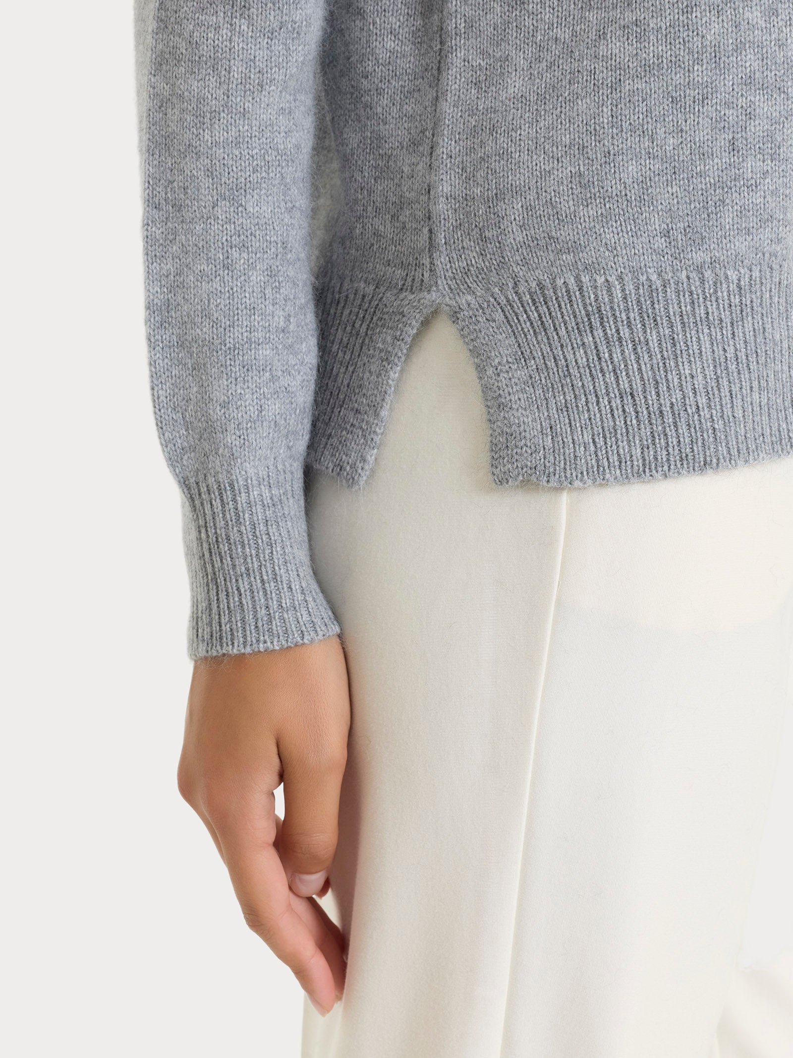 Ragno Natural Soft Maglia Girocollo Donna Ghiaia Melange