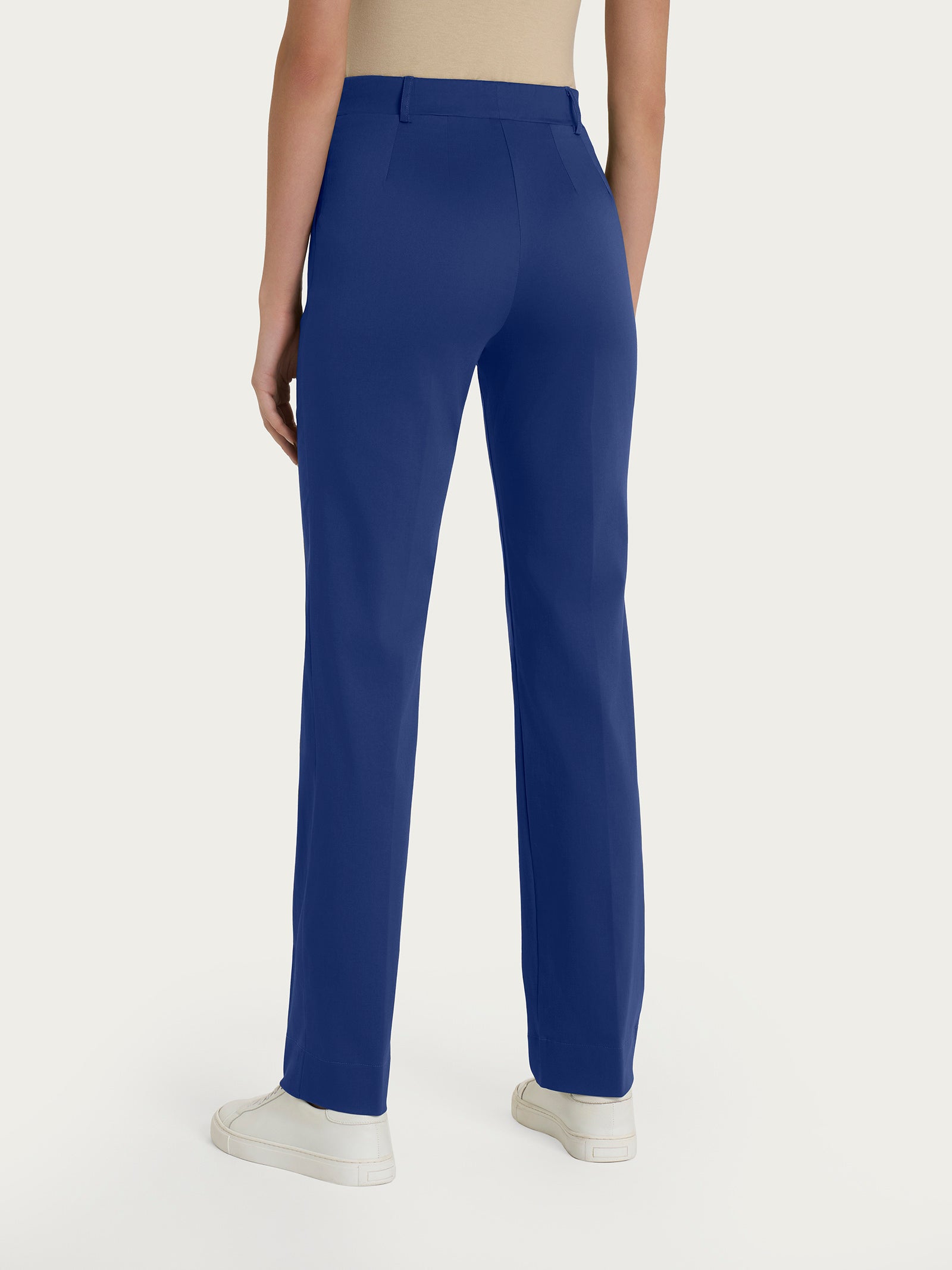 Ragno Satin Power pantalone dritto Blueberry risvolto