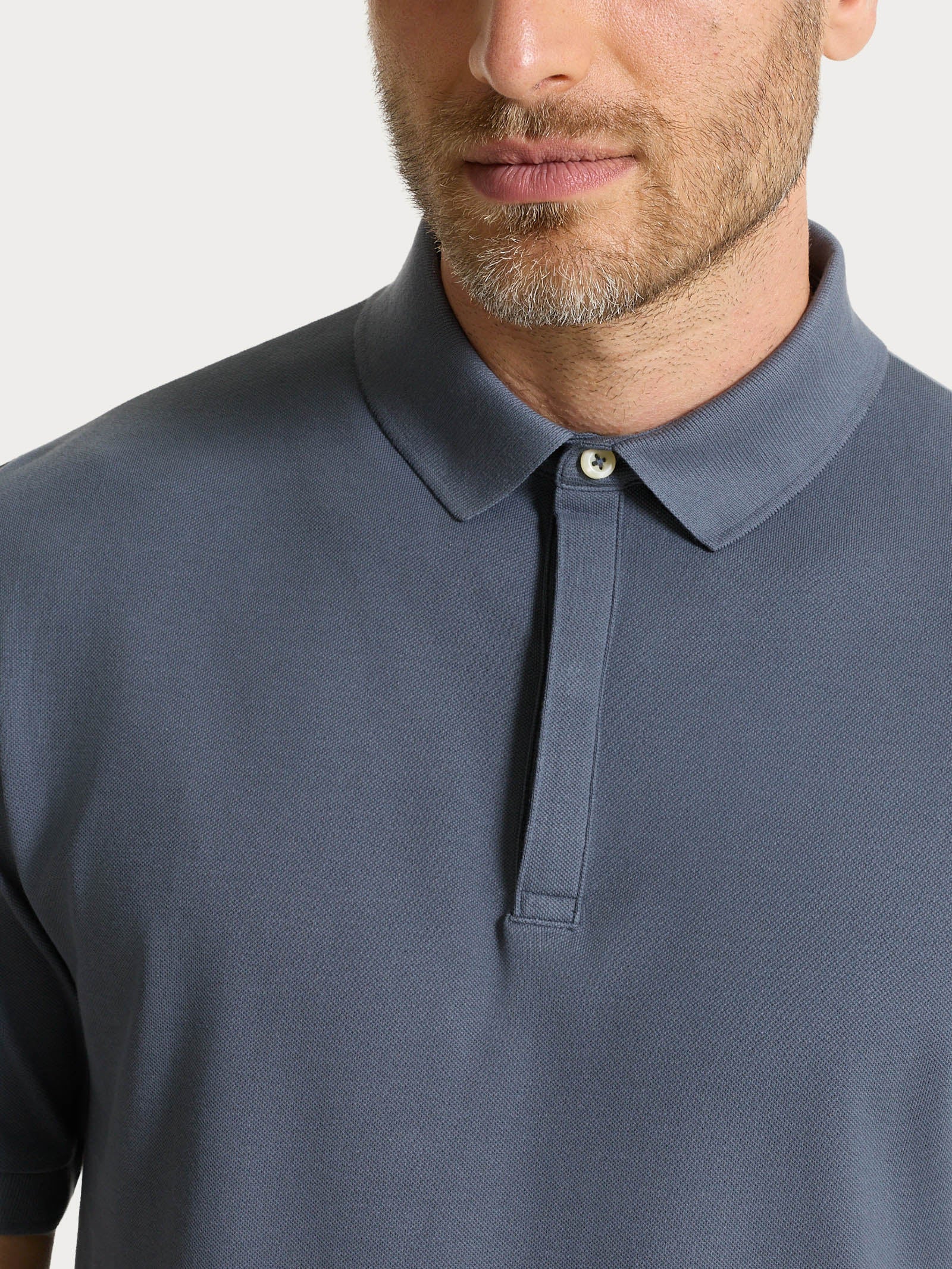 Ragno Cotton Piquet Stretch polo uomo cotone turbulence