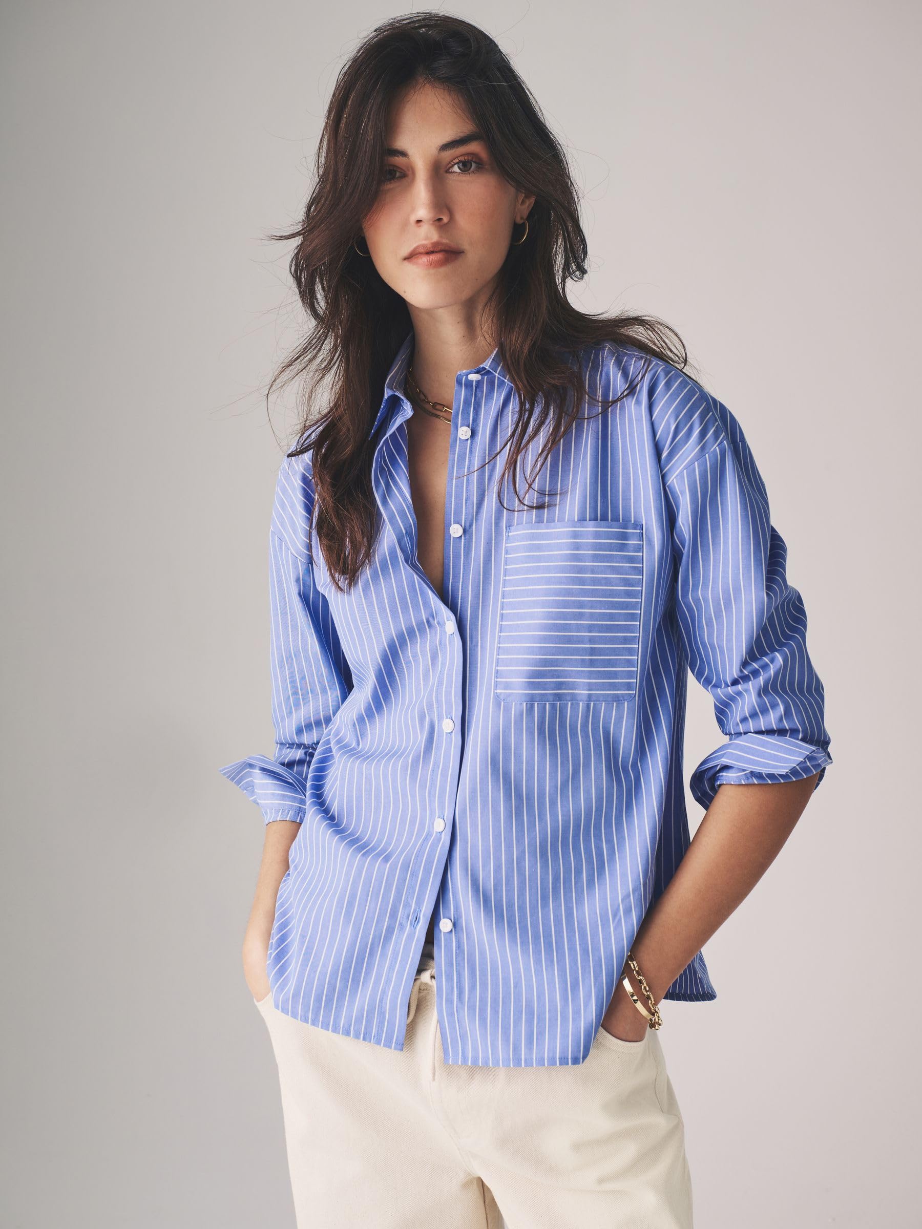 Next The Set camicia donna 3 pezzi L a righe in cotone